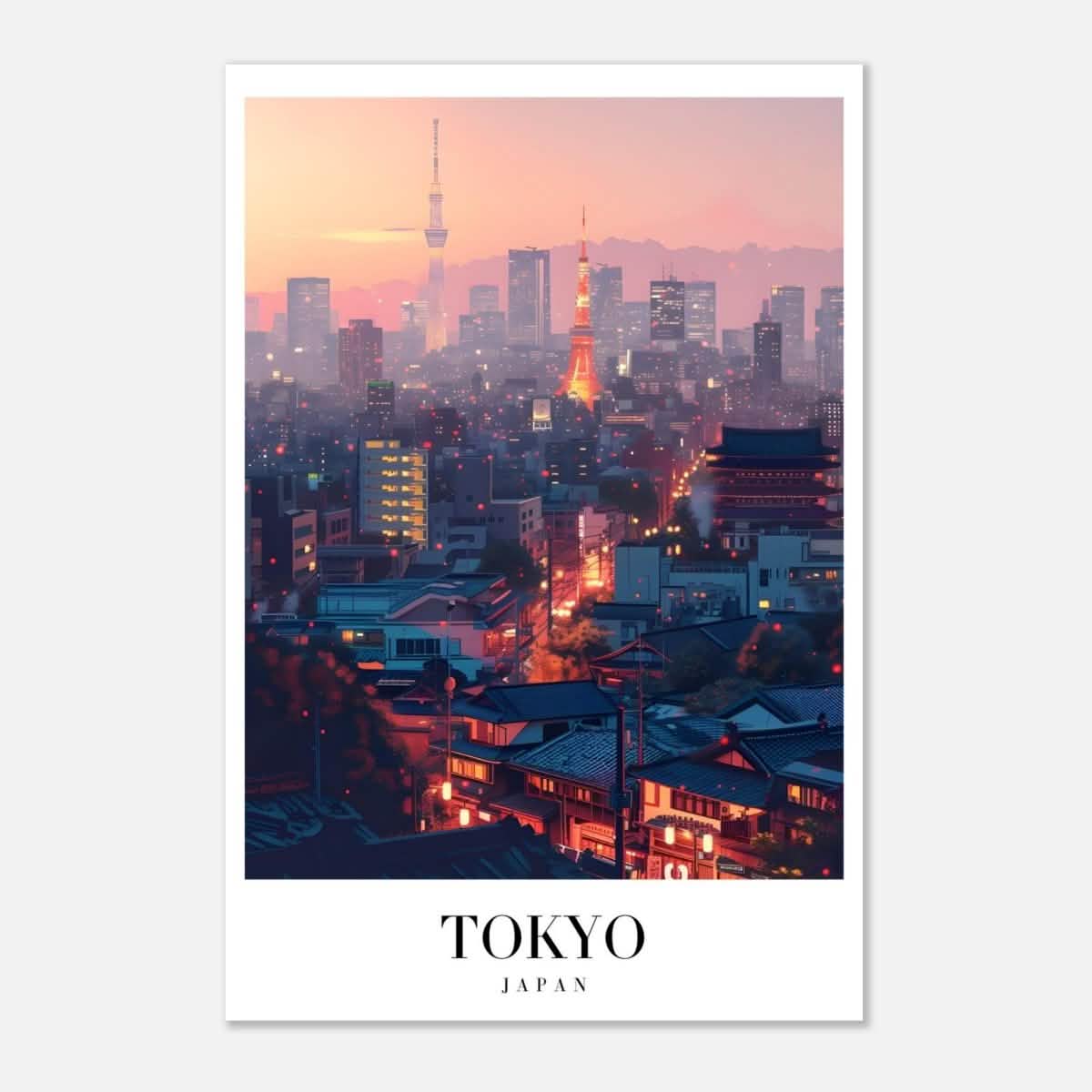 Da Vinci Travel Collection wall art print | Tokyo Japan - Aluminum Print - 60x90 cm / 24x36″ -