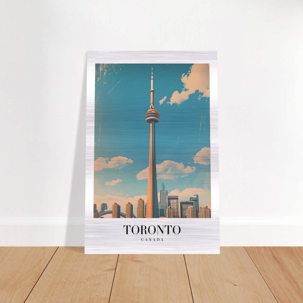 Da Vinci Travel Collection wall art print | Toronto Canada - Brushed Aluminum Print - 30x45 cm / 12x18″ -