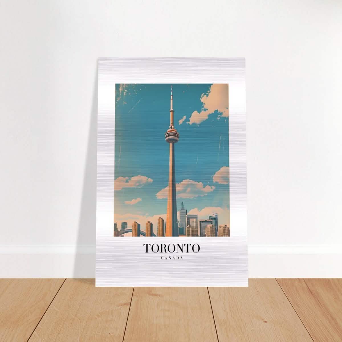 Da Vinci Travel Collection wall art print | Toronto Canada - Brushed Aluminum Print - 60x90 cm / 24x36″ -