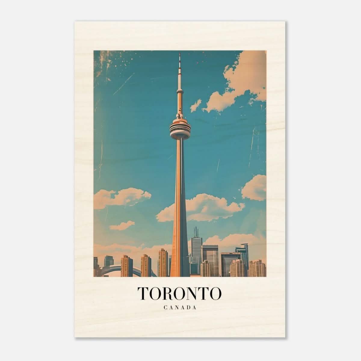 Da Vinci Travel Collection wall art print | Toronto Canada - Wood Prints - 40x60 cm / 16x24″ - 20 mm