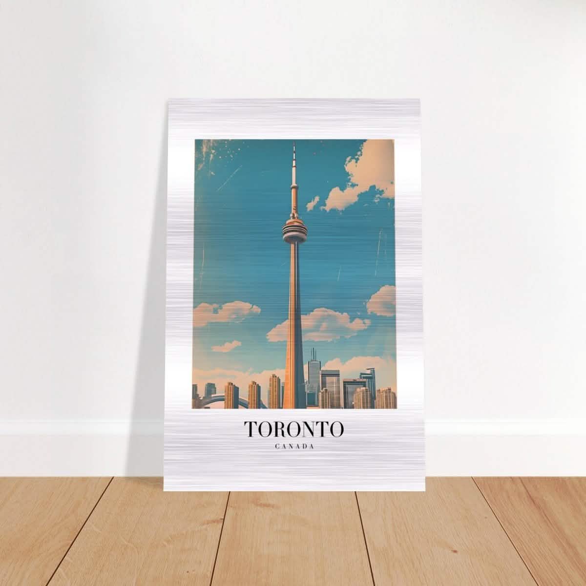 Da Vinci Travel Collection wall art print | Toronto Canada - Brushed Aluminum Print - 50x75 cm / 20x30″ -