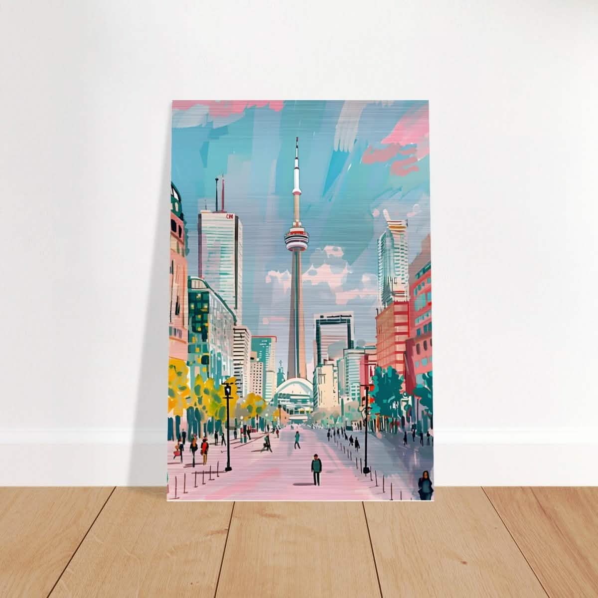 Da Vinci Travel Collection wall art print | Toronto Canada - Brushed Aluminum Print - 40x60 cm / 16x24″ -