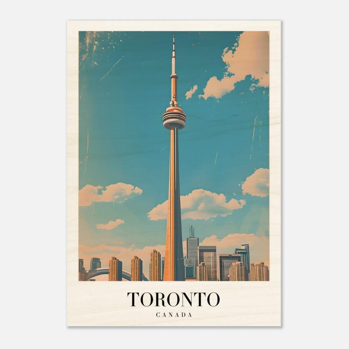 Da Vinci Travel Collection wall art print | Toronto Canada - Wood Prints - 70x100 cm / 28x40″ - 10 mm