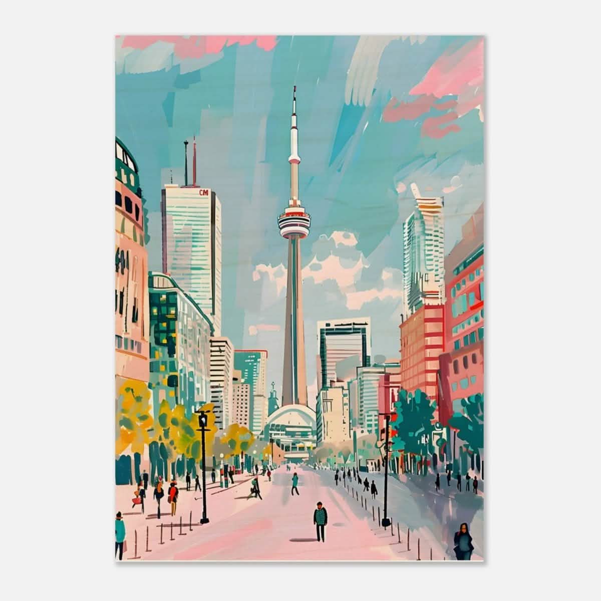 Da Vinci Travel Collection wall art print | Toronto Canada - Wood Prints - 70x100 cm / 28x40″ - 20 mm