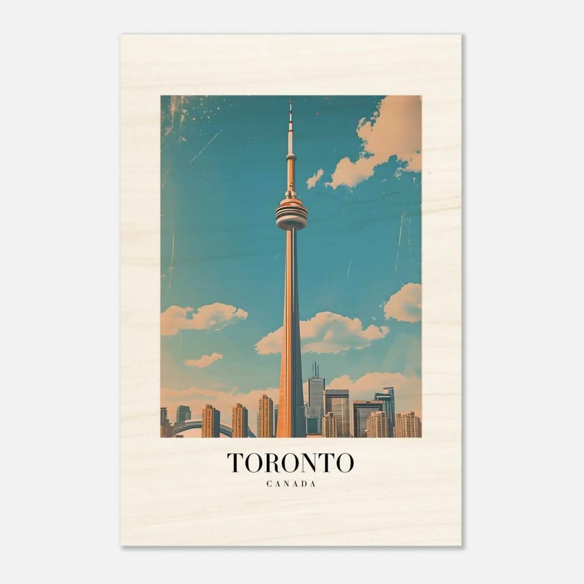 Da Vinci Travel Collection wall art print | Toronto Canada - Wood Prints - 60x90 cm / 24x36″ - 10 mm