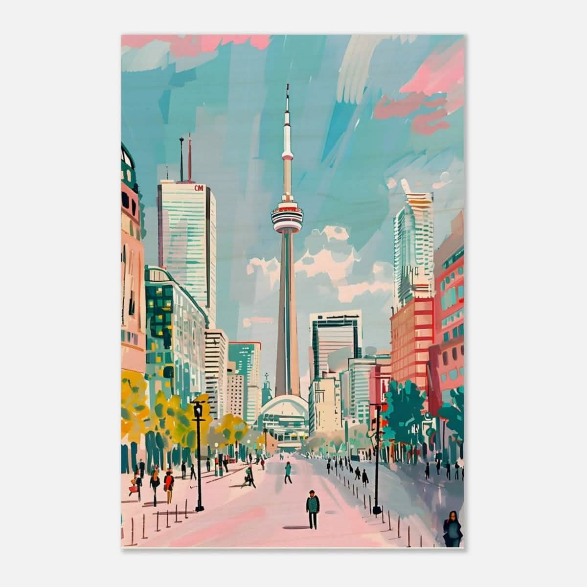 Da Vinci Travel Collection wall art print | Toronto Canada - Wood Prints - 30x45 cm / 12x18″ - 20 mm