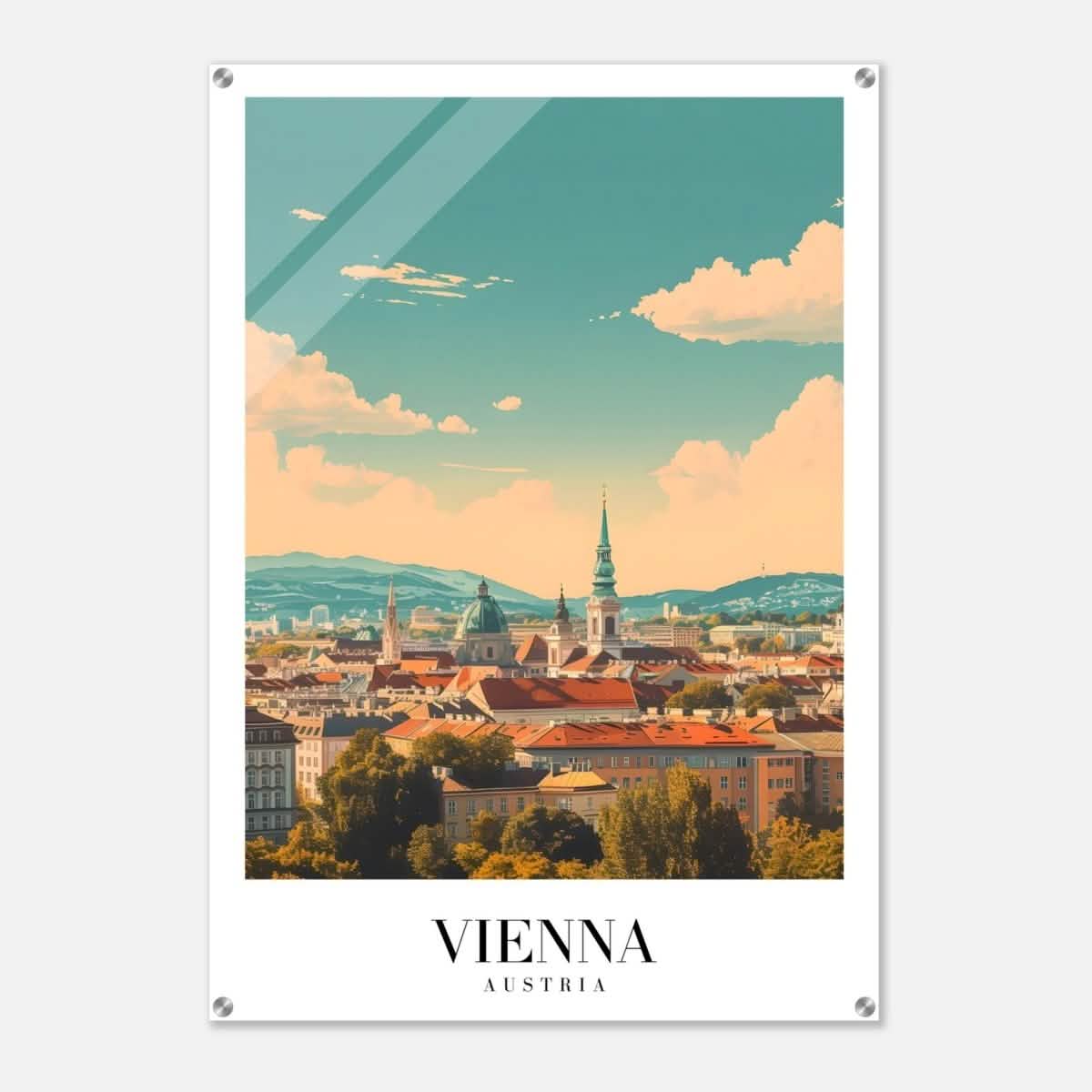 Da Vinci Travel Collection wall art print | Vienna Austria - Acrylic Print - 70x100 cm / 28x40″ -