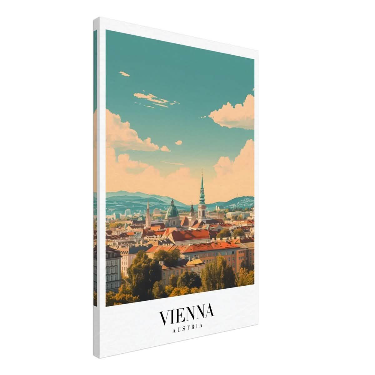 Da Vinci Travel Collection wall art print | Vienna Austria - Canvas - 50x75 cm / 20x30″ - Slim