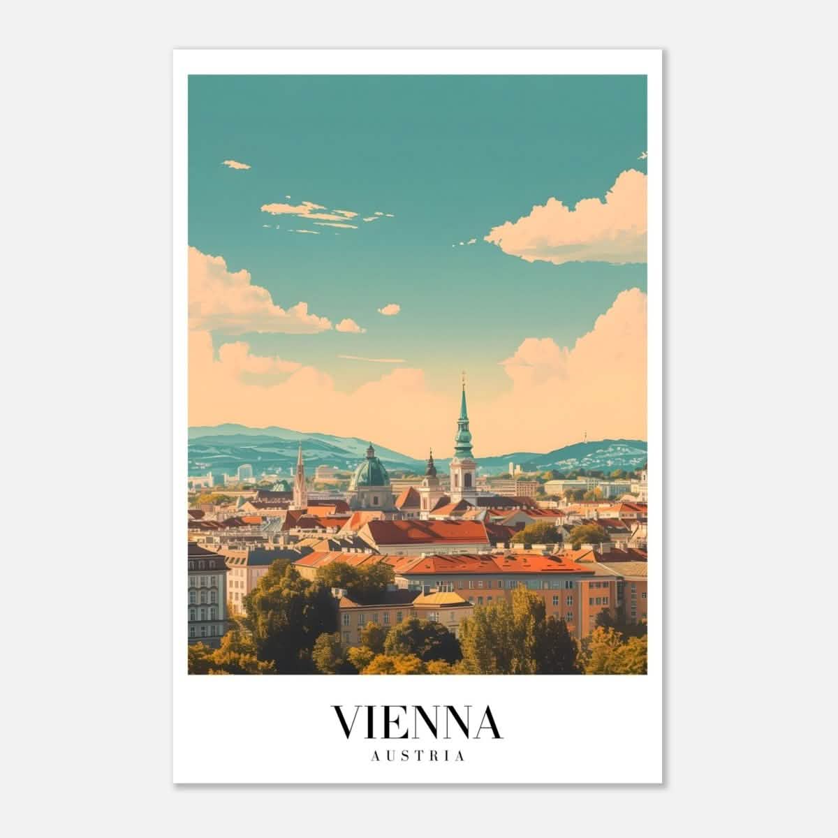 Da Vinci Travel Collection wall art print | Vienna Austria - Aluminum Print - 60x90 cm / 24x36″ -