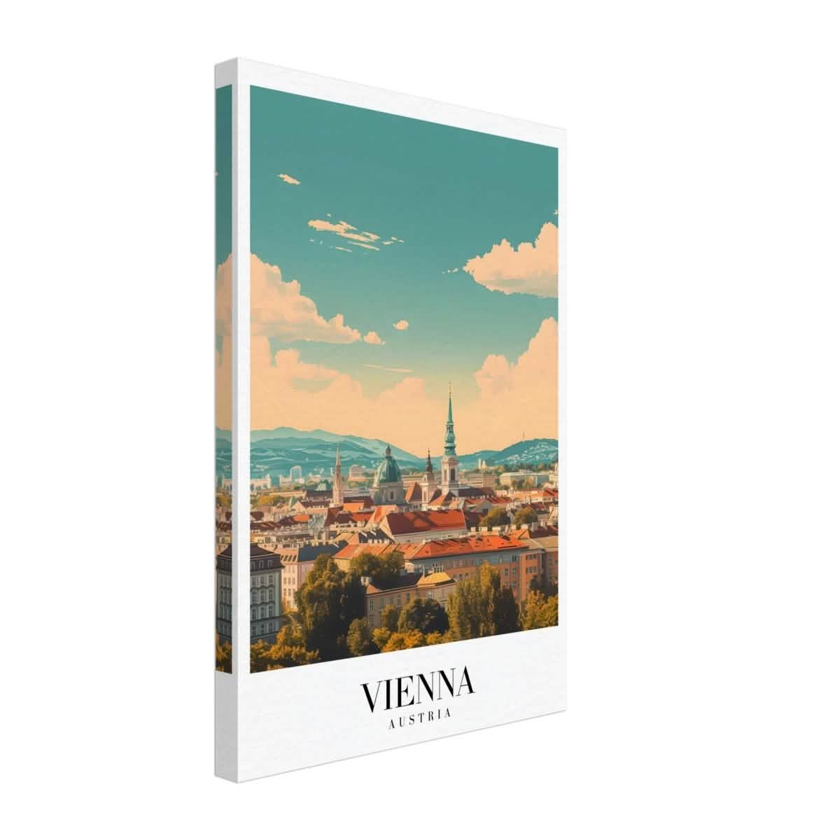 Da Vinci Travel Collection wall art print | Vienna Austria - Canvas - 30x45 cm / 12x18″ - Slim