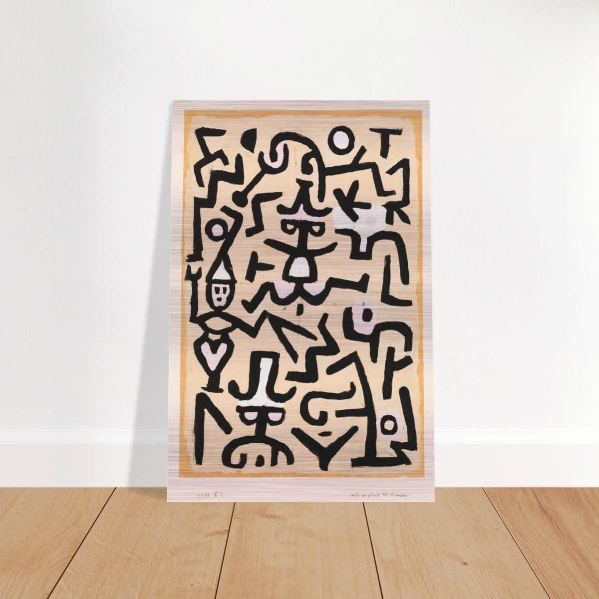 Da Vinci Vintage Art Wall art print | Comedians’ Handbill by Paul Klee (1938) - Brushed Aluminum Print - 30x45 cm / 12x18″ -