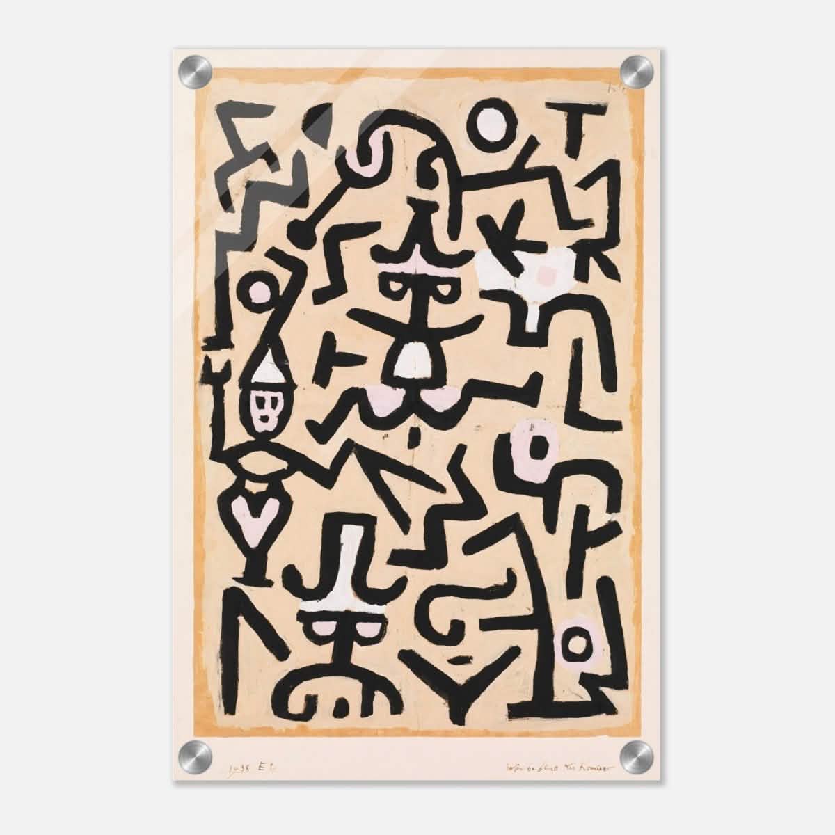 Da Vinci Vintage Art Wall art print | Comedians’ Handbill by Paul Klee (1938) - Acrylic Print - 30x45 cm / 12x18″ -