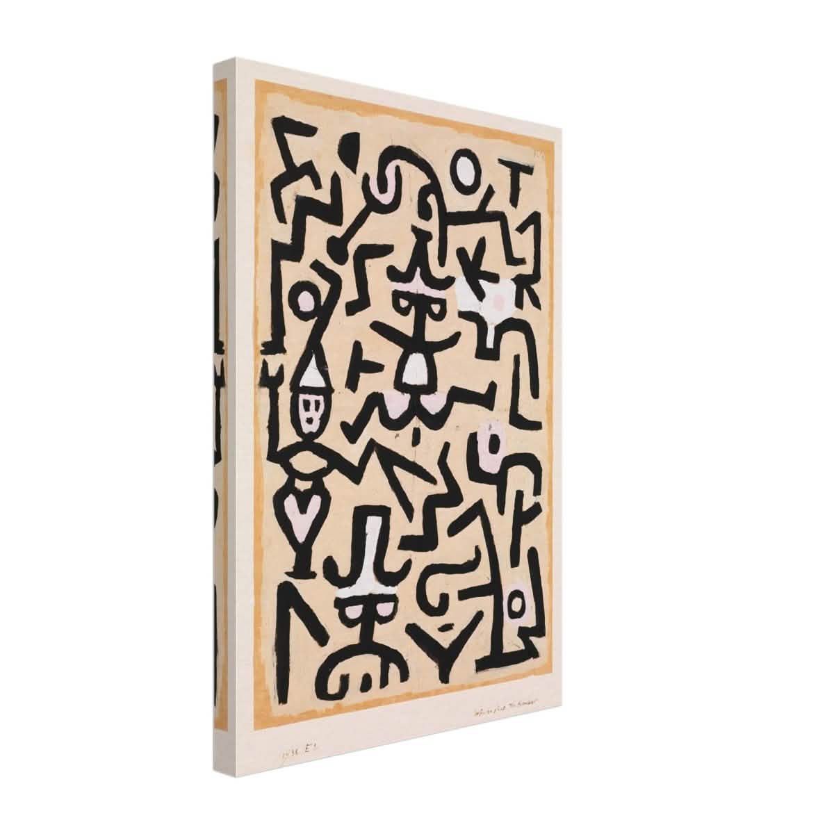 Da Vinci Vintage Art Wall art print | Comedians’ Handbill by Paul Klee (1938) - Canvas - 30x45 cm / 12x18″ -