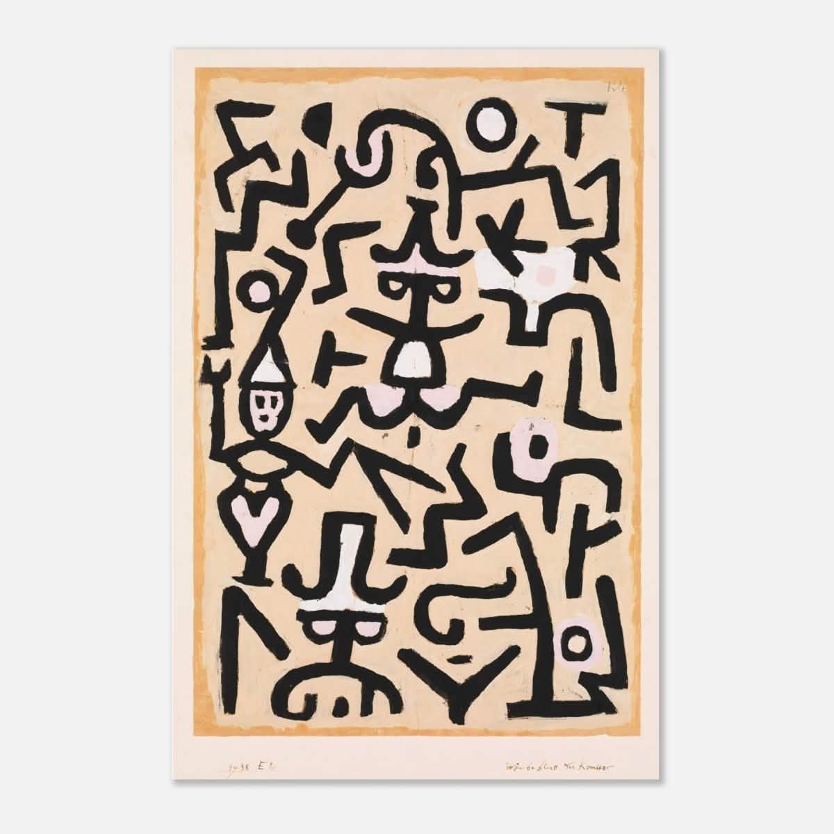 Da Vinci Vintage Art Wall art print | Comedians’ Handbill by Paul Klee (1938) - Aluminum Print - 30x45 cm / 12x18″ -