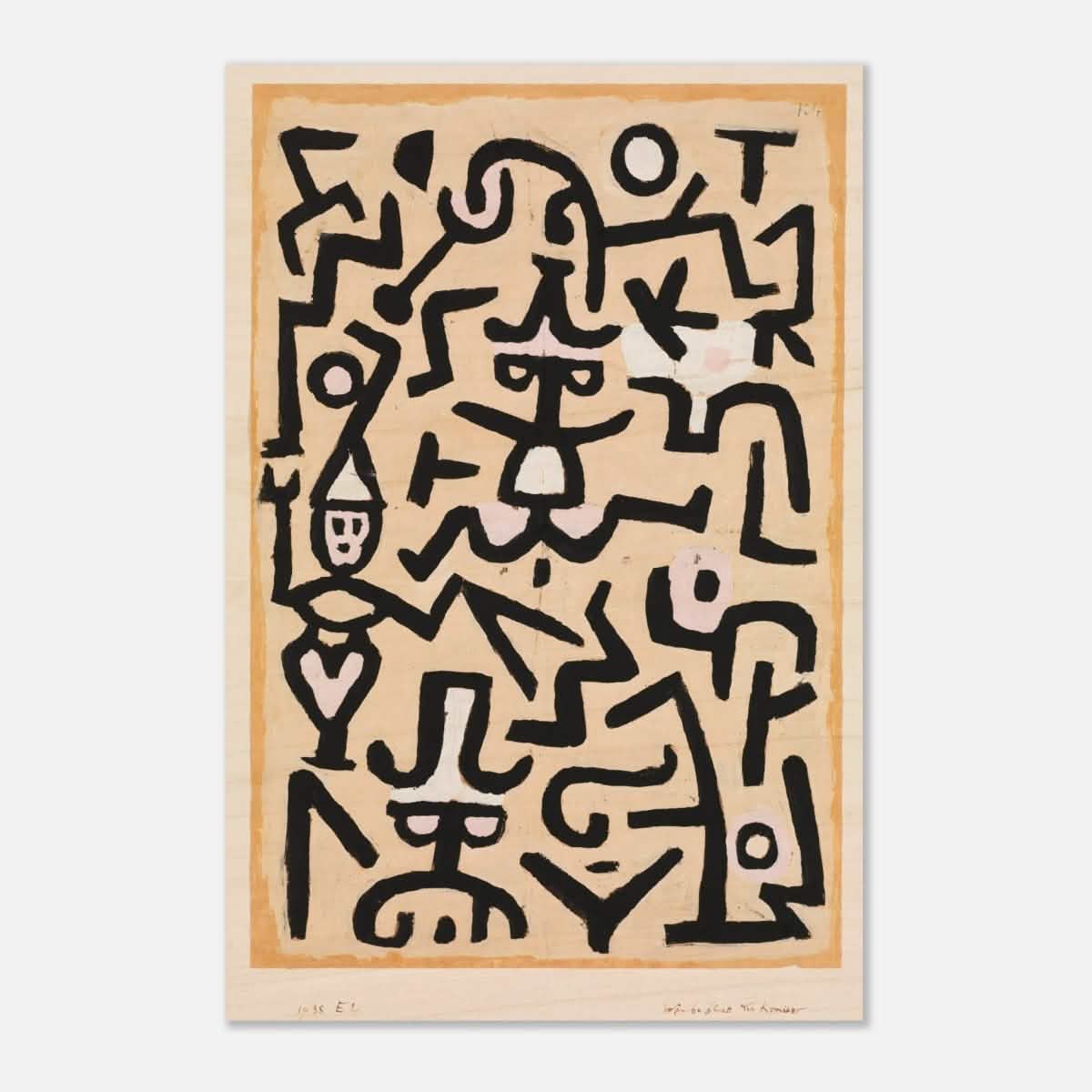 Da Vinci Vintage Art Wall art print | Comedians’ Handbill by Paul Klee (1938) - Acrylic Print - 30x45 cm / 12x18″ -