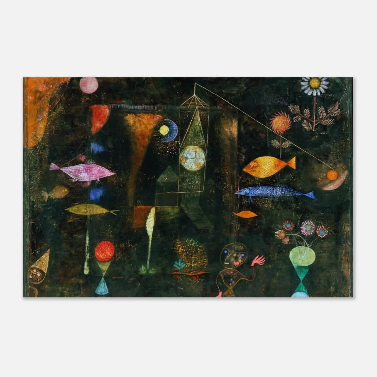 Da Vinci Vintage wall art print | Fish Magic by Paul Klee (1925) - Aluminum Print - 30x45 cm / 12x18″ -