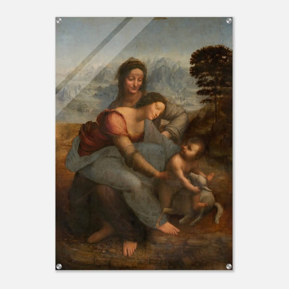Da Vinci Vintage wall art print | The Virgin and Child with St. Anne by Leonardo da Vinci - Acrylic Print - 70x100 cm / 28x40″ -