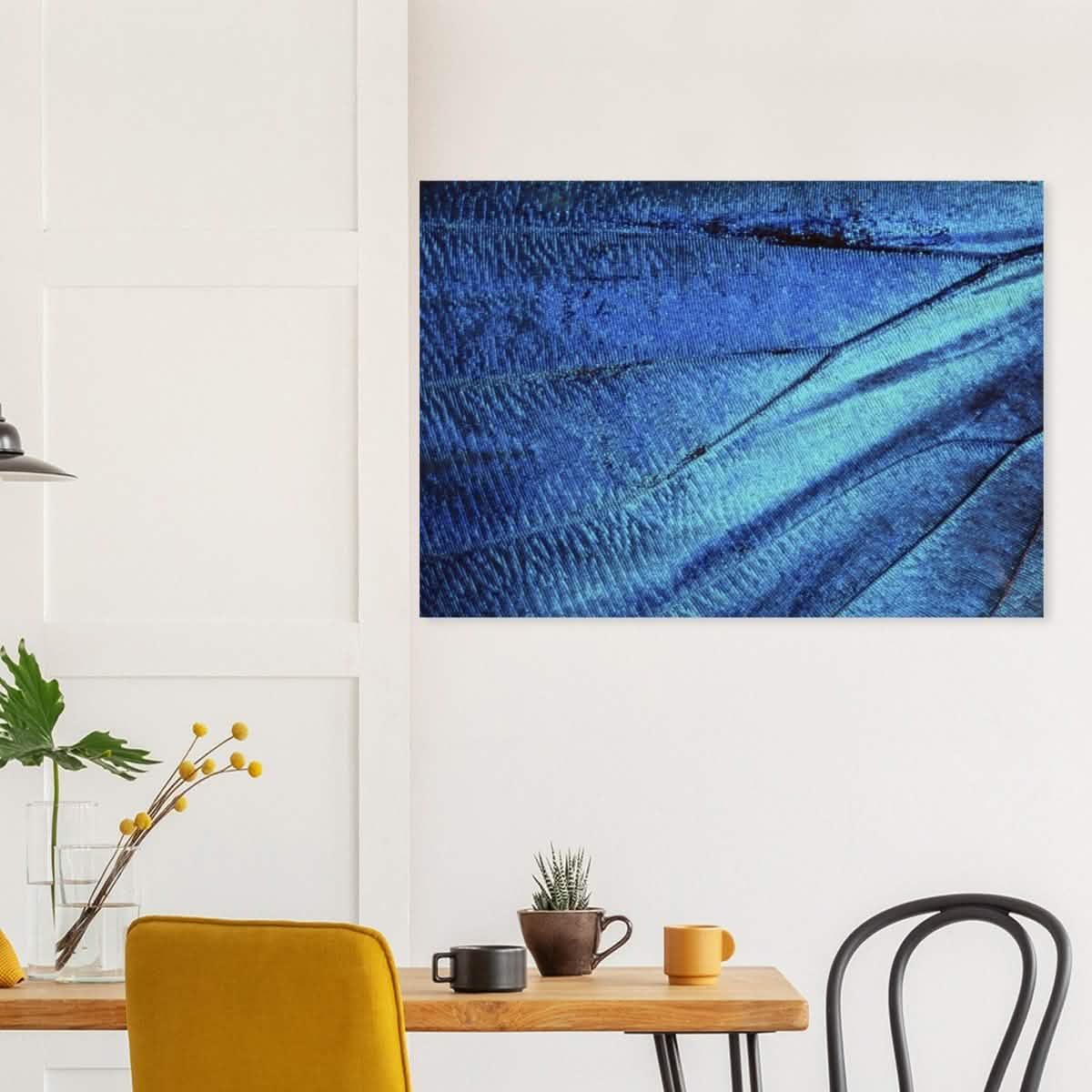 Da Vinci Wall Art | Blue Butterfly Wing - Wood Prints - 70x100 cm / 28x40″ - 10 mm