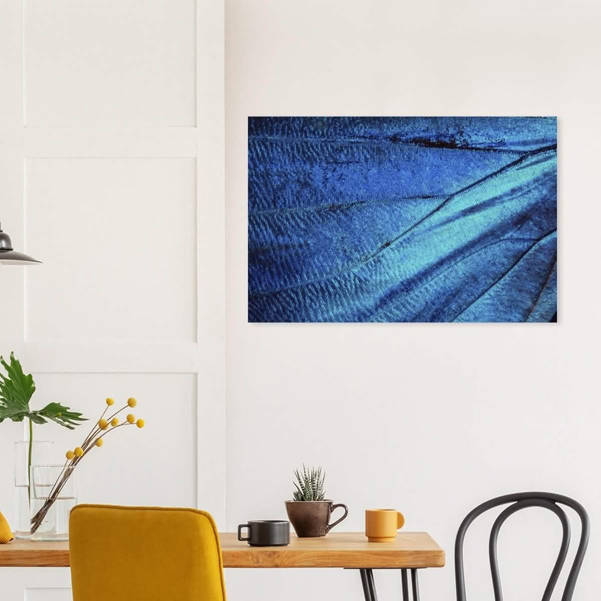 Da Vinci Wall Art | Blue Butterfly Wing - Wood Prints - 60x90 cm / 24x36″ - 10 mm