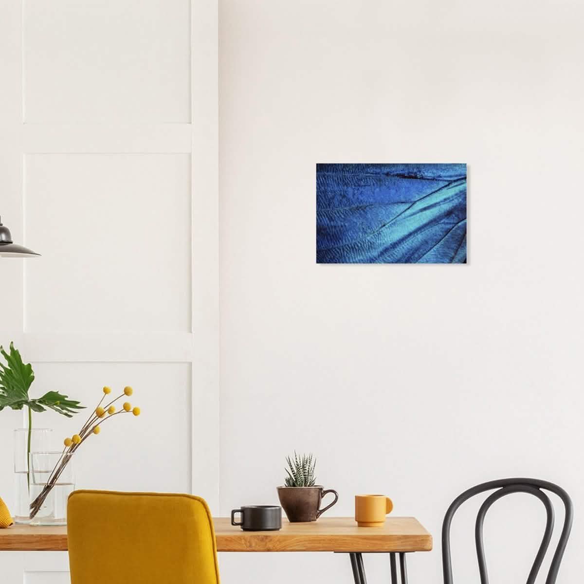 Da Vinci Wall Art | Blue Butterfly Wing - Wood Prints - 30x45 cm / 12x18″ - 20 mm