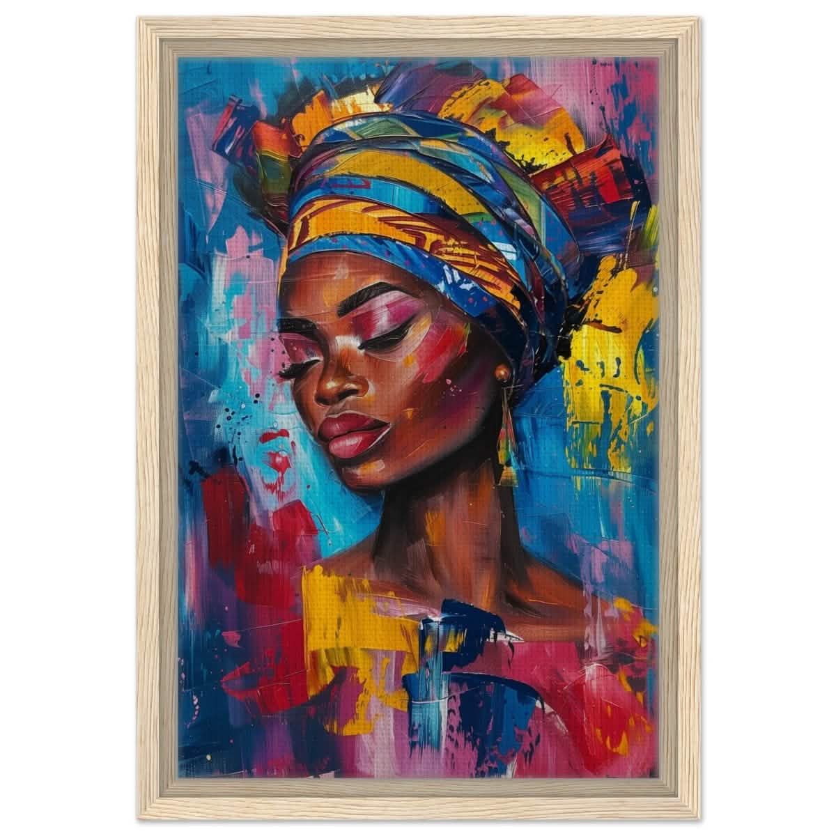 Da Vinci Wall art Print | Eclectic Expressions | African Theme - Framed Canvas - 30x45 cm / 12x18″ - Wood frame