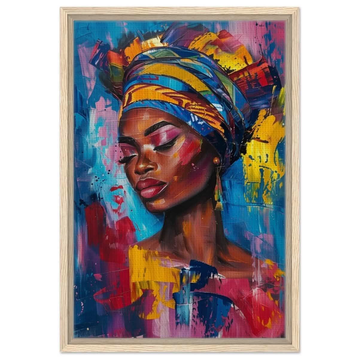 Da Vinci Wall art Print | Eclectic Expressions | African Theme - Framed Canvas - 40x60 cm / 16x24″ - Wood frame