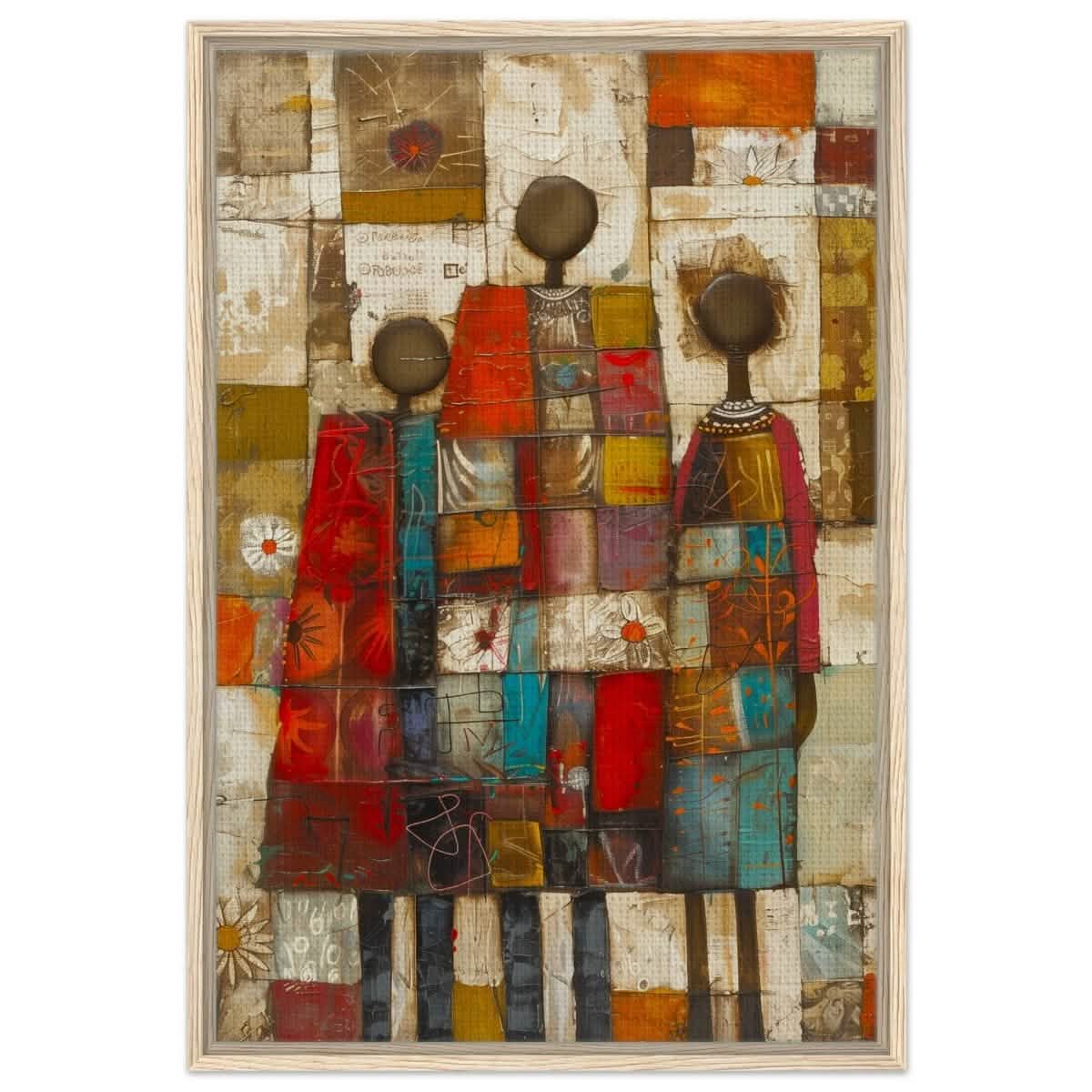 Da Vinci Wall art Print | Eclectic Expressions | African Theme - Framed Canvas - 60x90 cm / 24x36″ - Wood frame