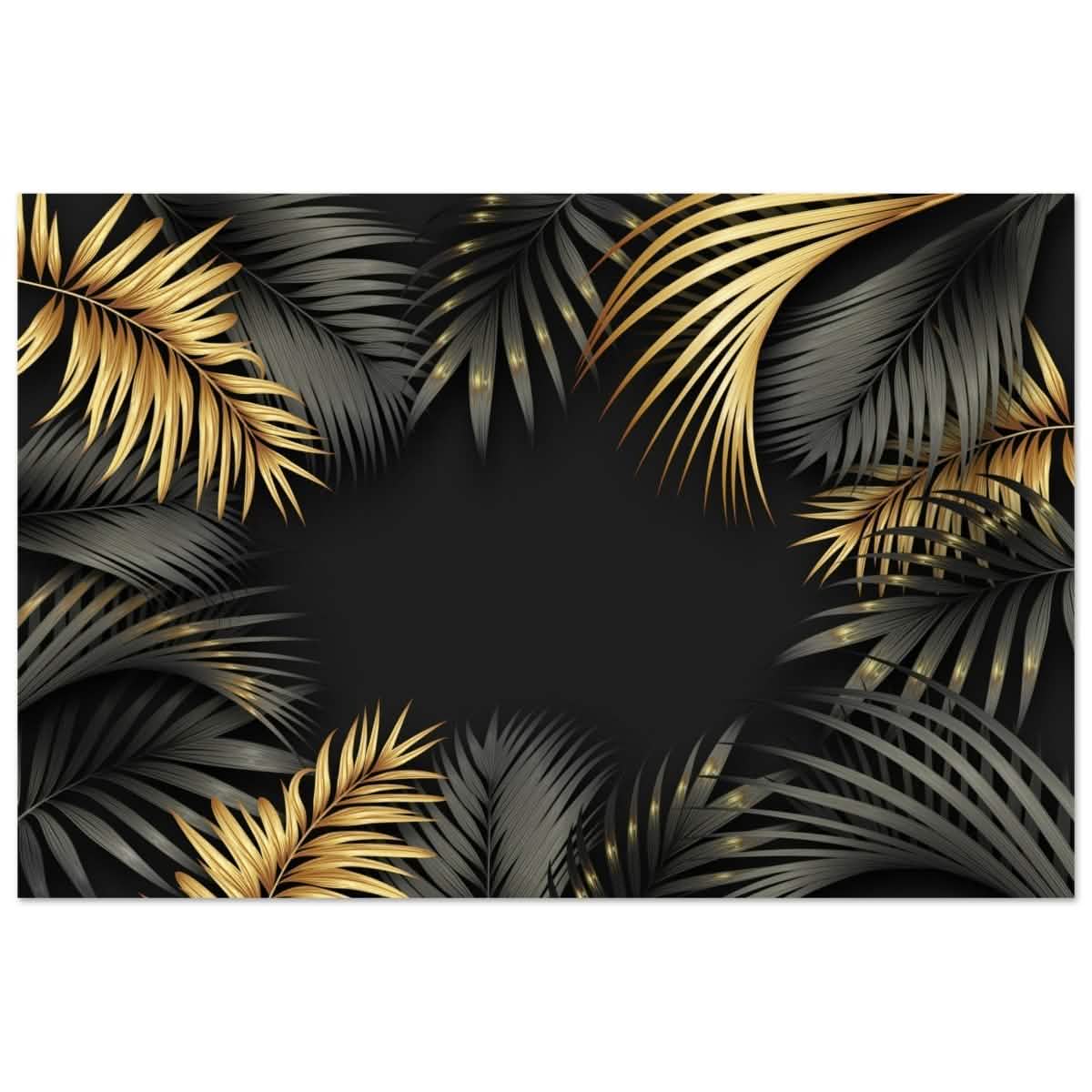Da Vinci Wall art Print | Eclectic Expressions | Black and Gold Leaf - Aluminum Print - 40x60 cm / 16x24″ -