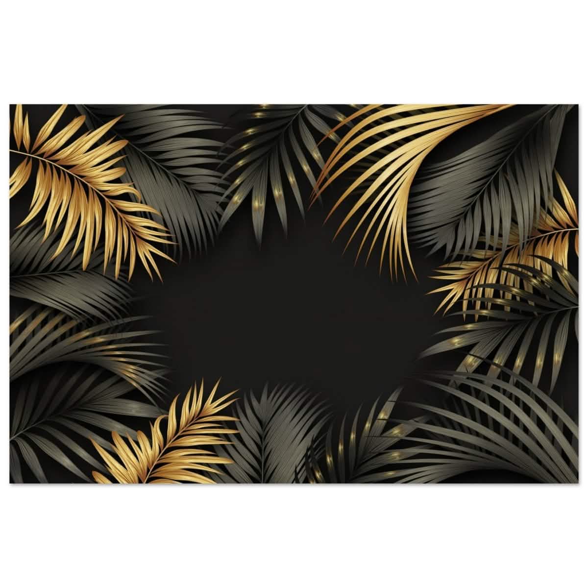 Da Vinci Wall art Print | Eclectic Expressions | Black and Gold Leaf - Wood Prints - 60x90 cm / 24x36″ -