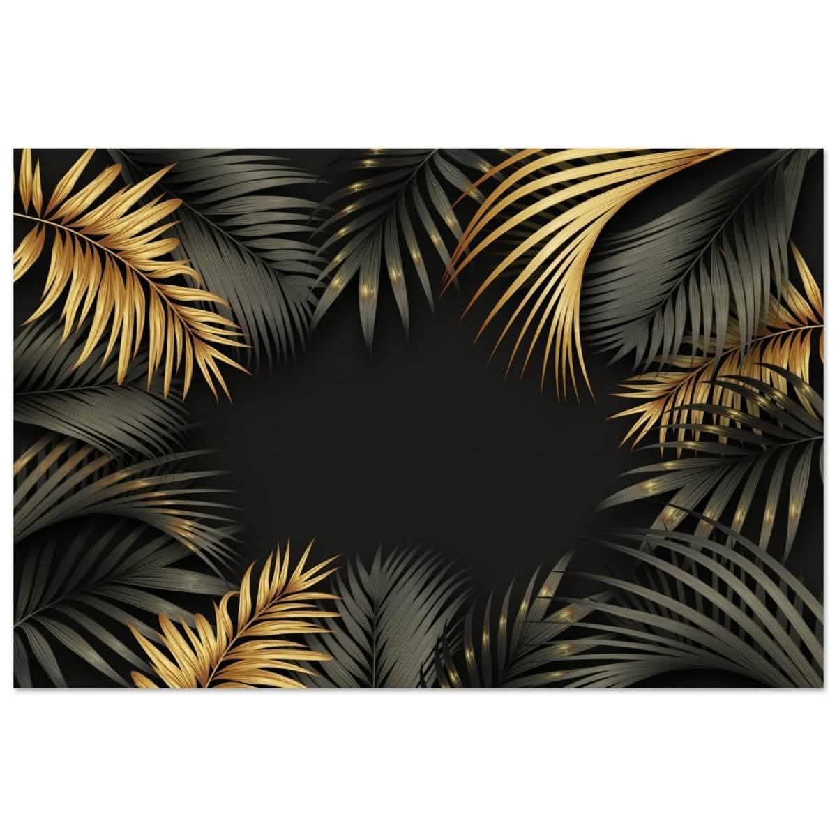 Da Vinci Wall art Print | Eclectic Expressions | Black and Gold Leaf - Wood Prints - 50x75 cm / 20x30″ -