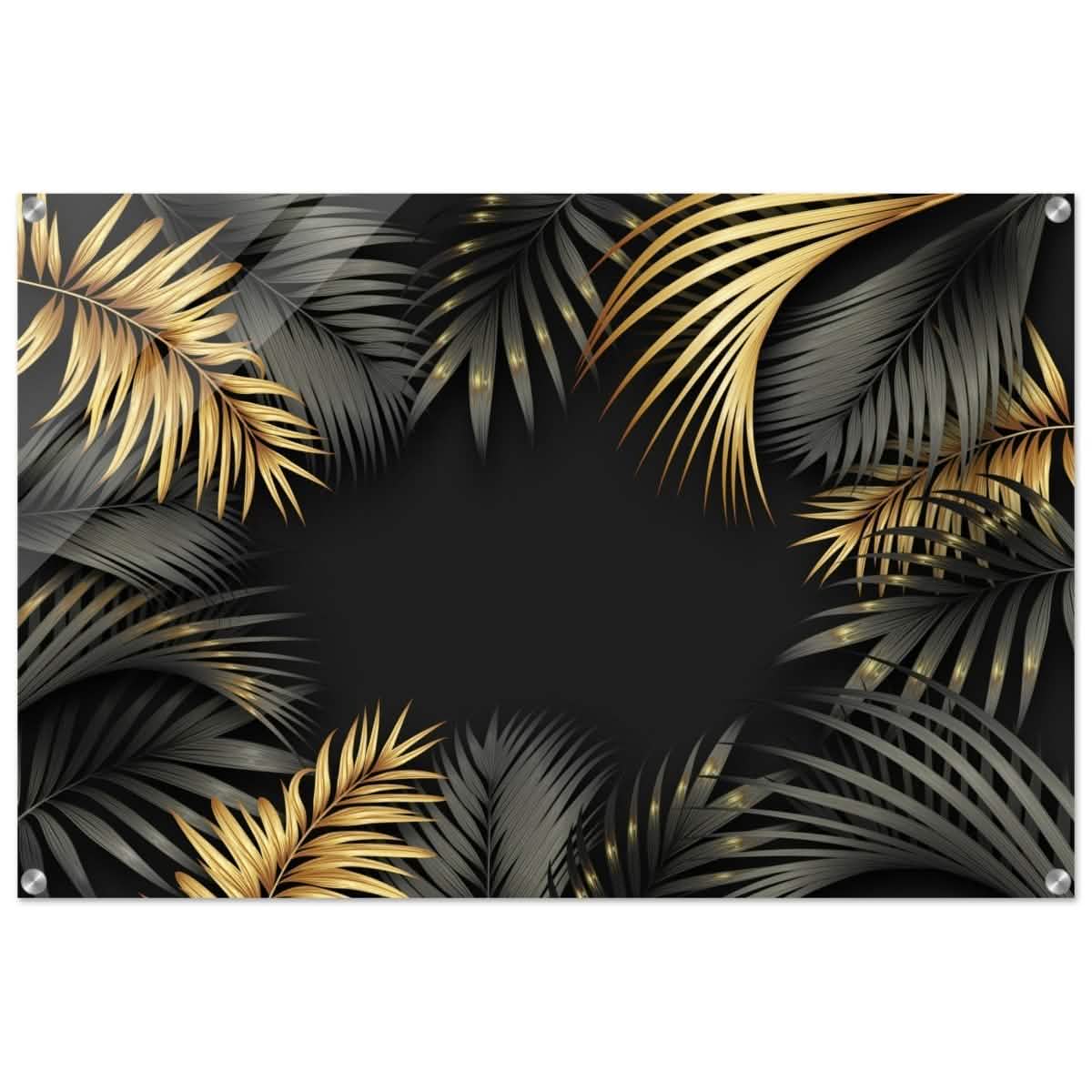 Da Vinci Wall art Print | Eclectic Expressions | Black and Gold Leaf - Acrylic Print - 60x90 cm / 24x36″ -