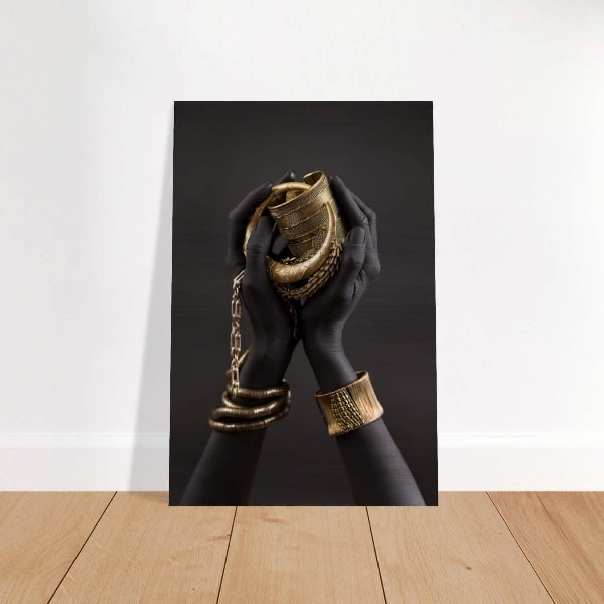 Da Vinci Wall art Print | Eclectic Expressions | Black Hands - Brushed Aluminum Print - 40x60 cm / 16x24″ -