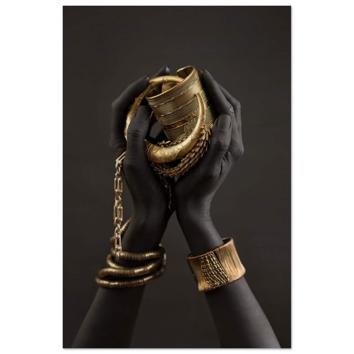 Da Vinci Wall art Print | Eclectic Expressions | Black Hands - Wood Prints - 50x75 cm / 20x30″ -