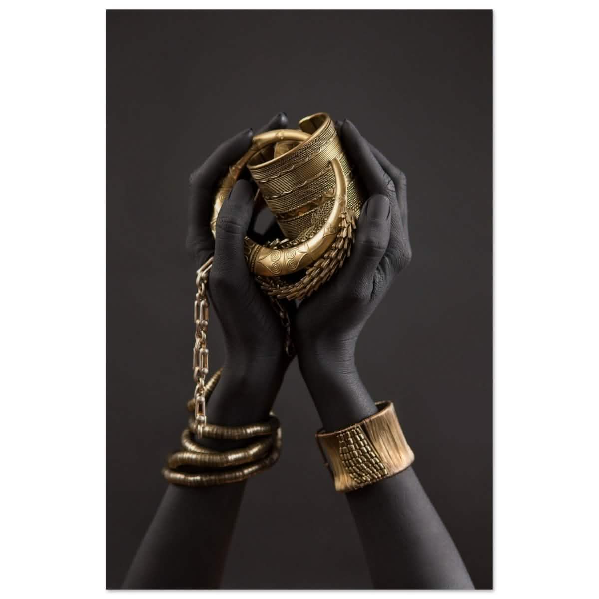 Da Vinci Wall art Print | Eclectic Expressions | Black Hands - Aluminum Print - 60x90 cm / 24x36″ -