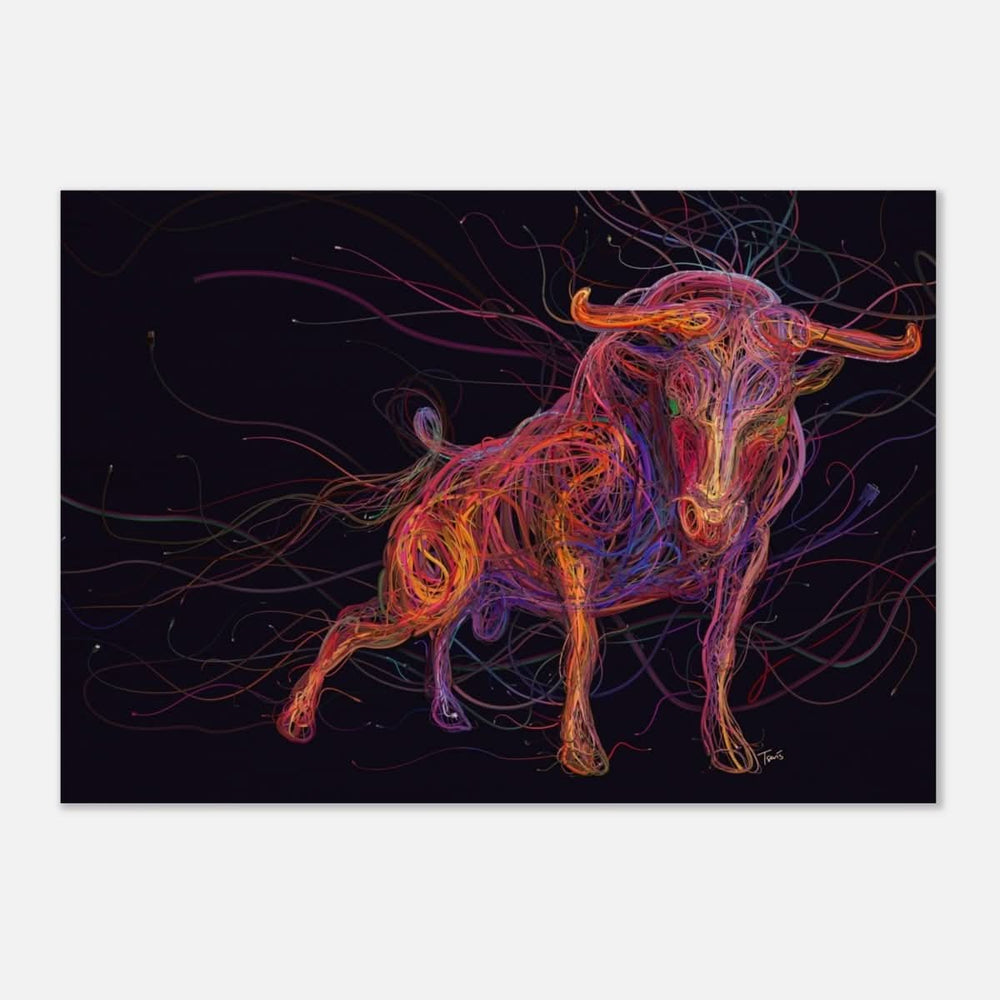 Da Vinci Wall art Print | Eclectic Expressions | Bull | Taurus Astrological Sign - Wood Prints - 70x100 cm / 28x40″ - 20 mm