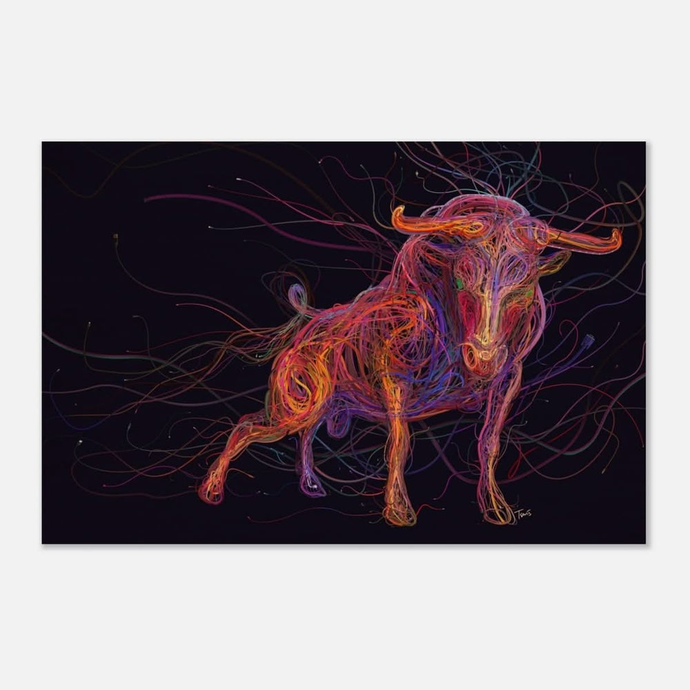 Da Vinci Wall art Print | Eclectic Expressions | Bull | Taurus Astrological Sign - Wood Prints - 50x75 cm / 20x30″ - 20 mm