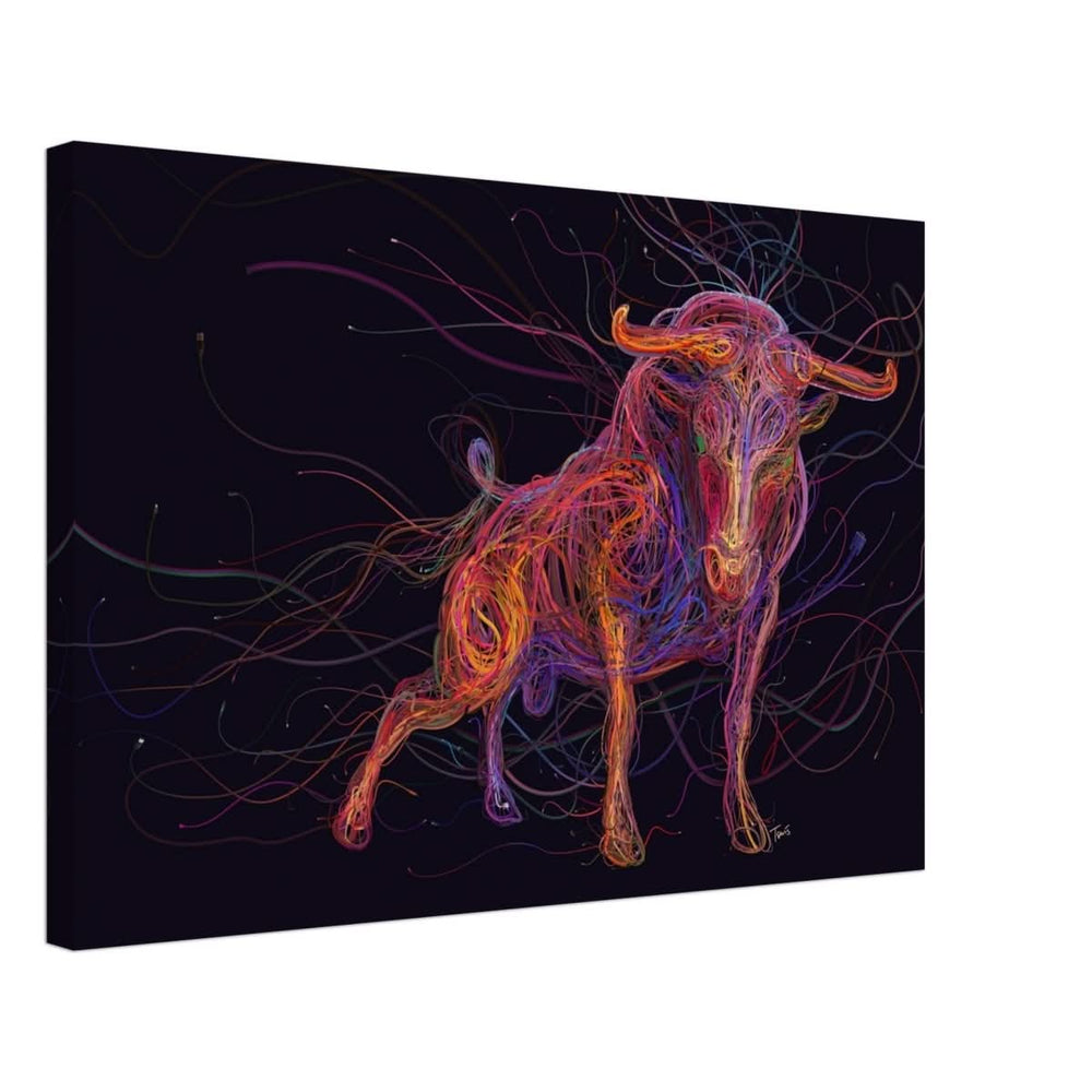 Da Vinci Wall art Print | Eclectic Expressions | Bull | Taurus Astrological Sign - Canvas - 40x60 cm / 16x24″ - Slim