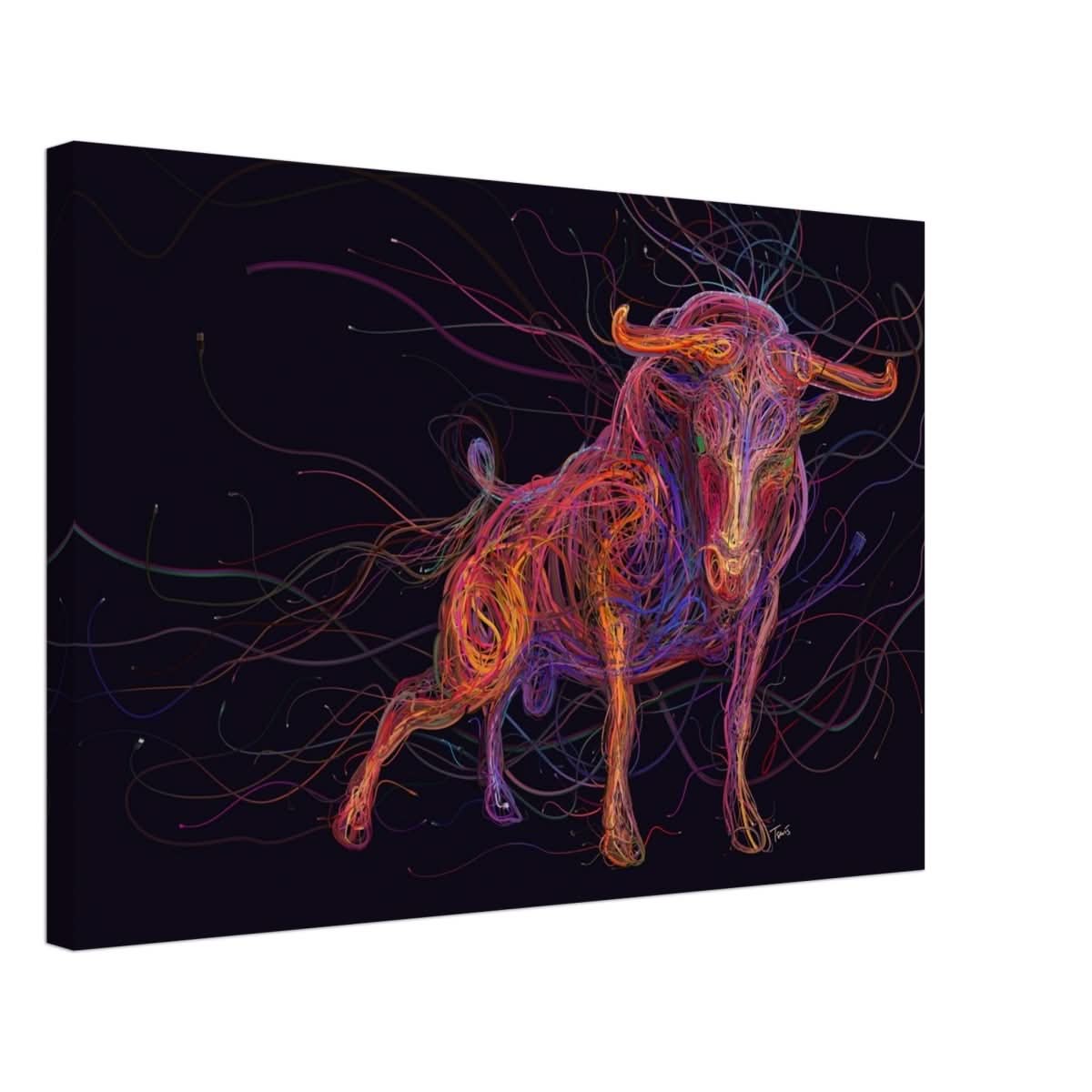 Da Vinci Wall art Print | Eclectic Expressions | Bull | Taurus Astrological Sign - Canvas - 40x60 cm / 16x24″ - Slim