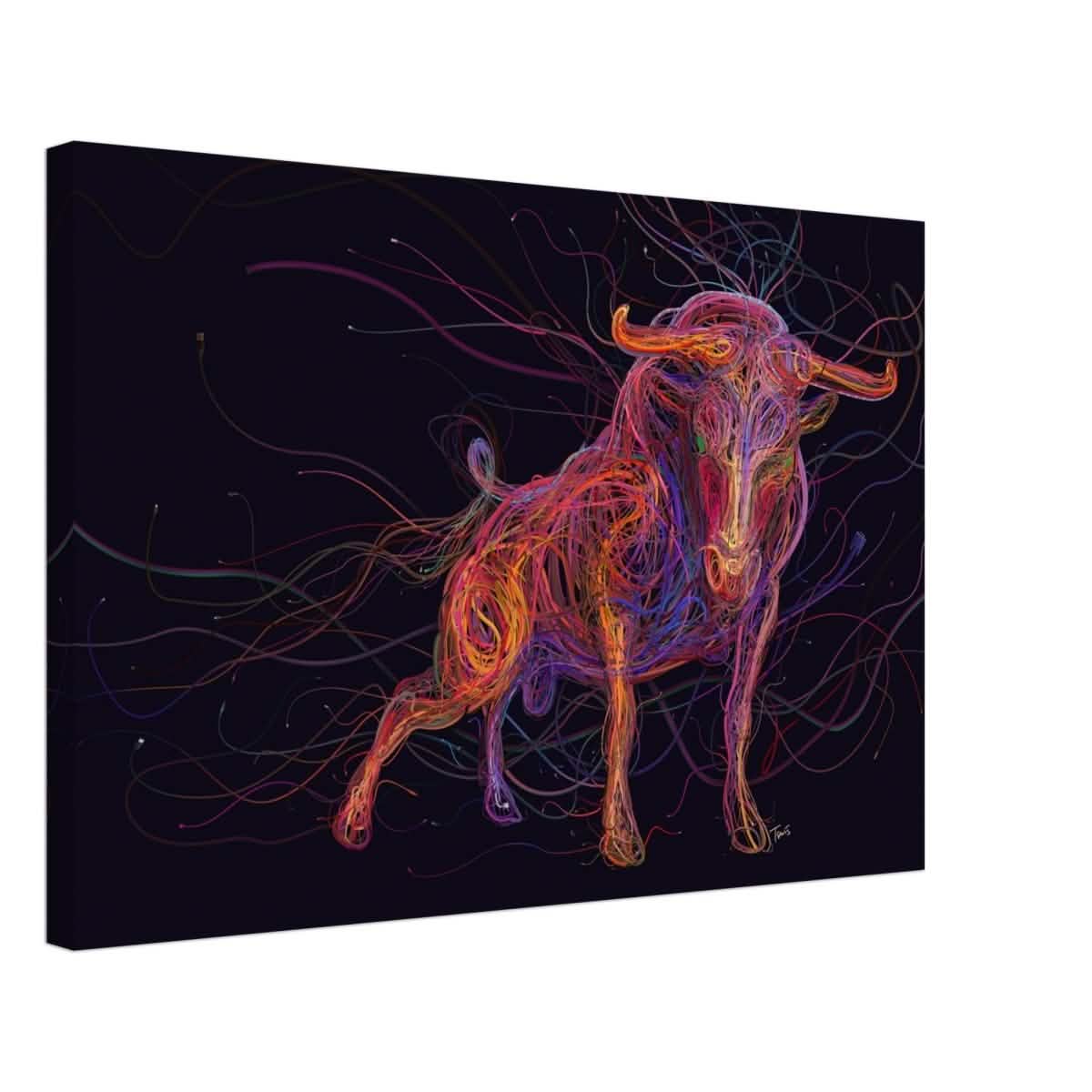 Da Vinci Wall art Print | Eclectic Expressions | Bull | Taurus Astrological Sign - Canvas - 40x60 cm / 16x24″ - Slim