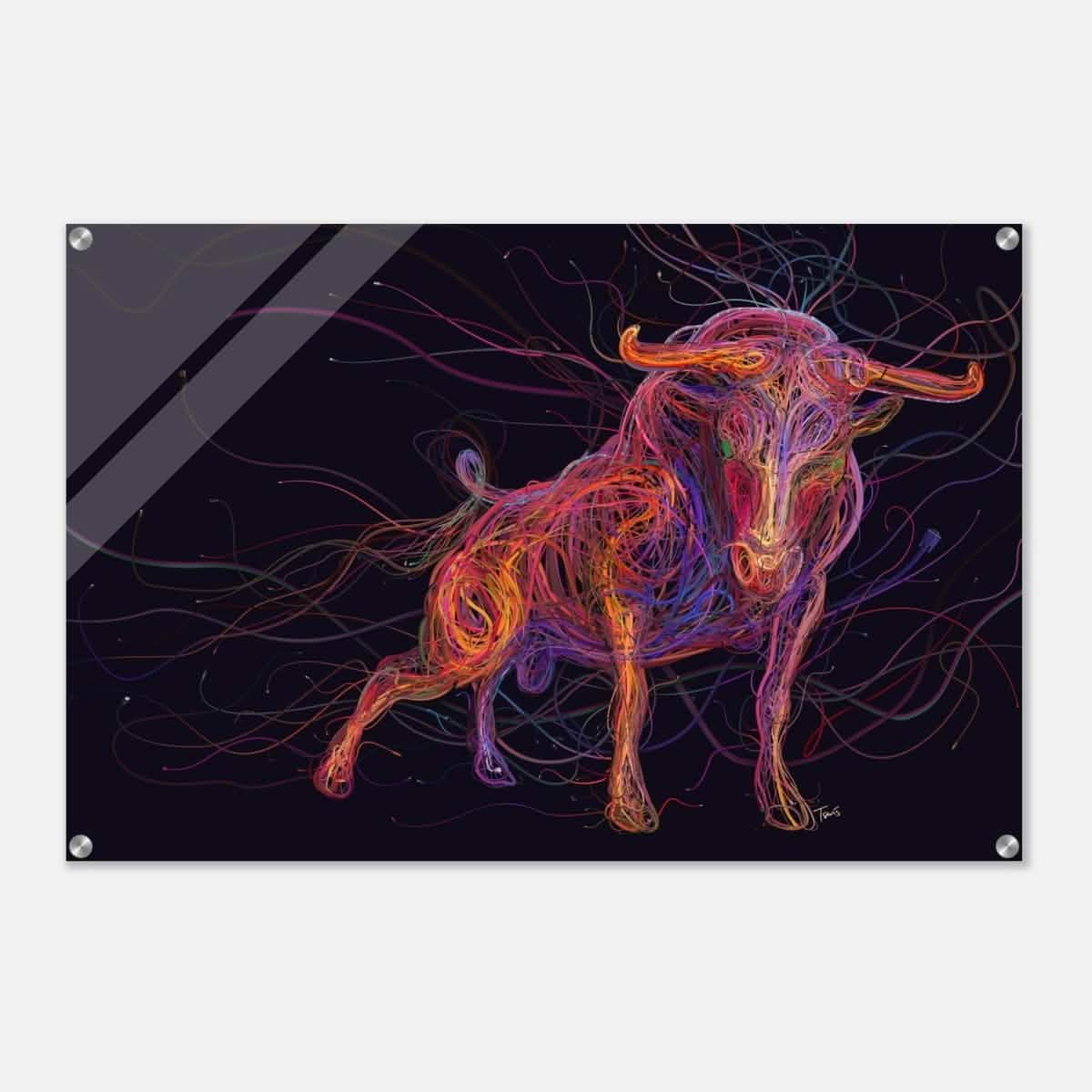 Da Vinci Wall art Print | Eclectic Expressions | Bull | Taurus Astrological Sign - Acrylic Print - 60x90 cm / 24x36″ -