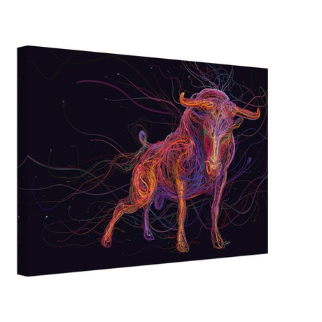 Da Vinci Wall art Print | Eclectic Expressions | Bull | Taurus Astrological Sign - Canvas - 30x45 cm / 12x18″ - Slim