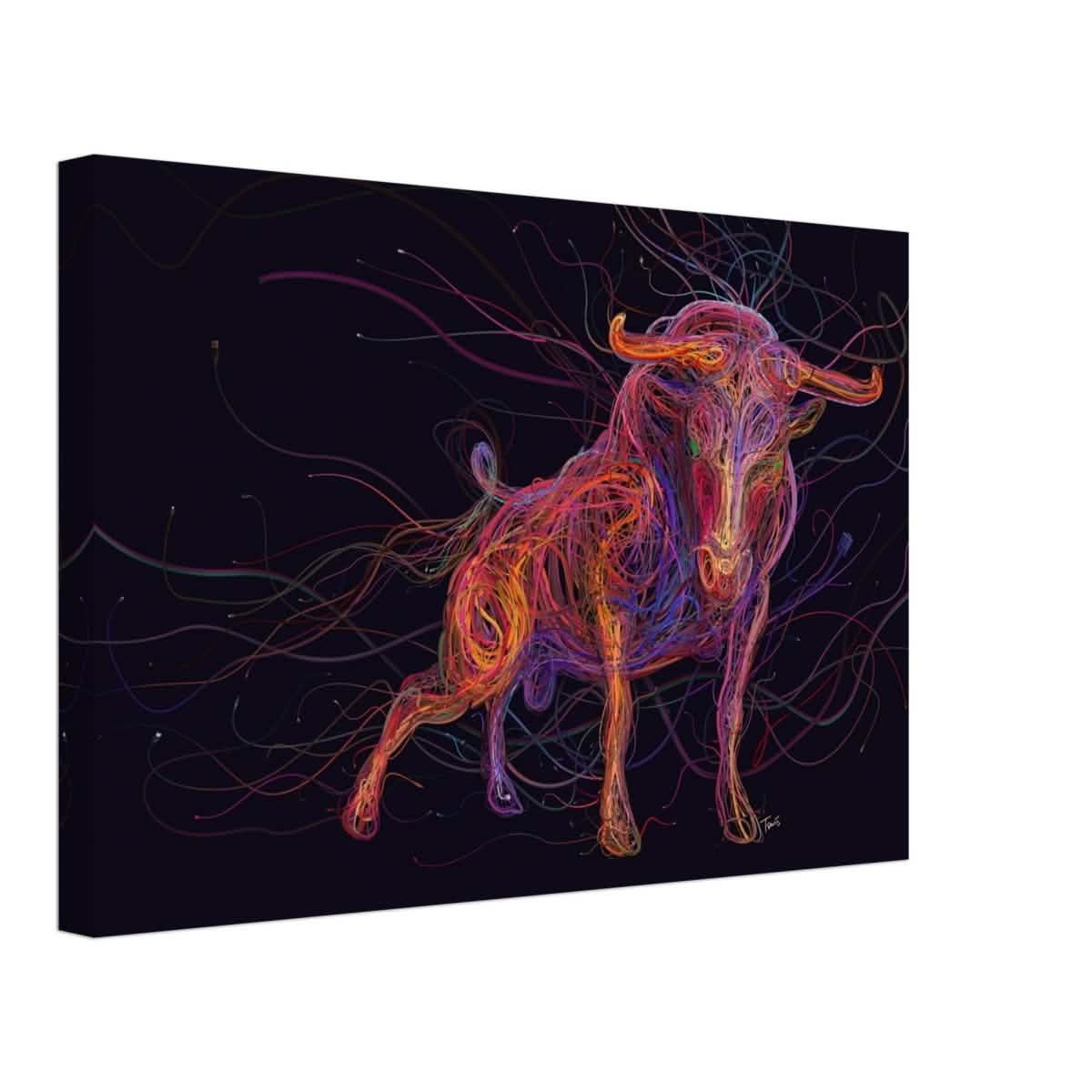 Da Vinci Wall art Print | Eclectic Expressions | Bull | Taurus Astrological Sign - Canvas - 30x45 cm / 12x18″ - Slim