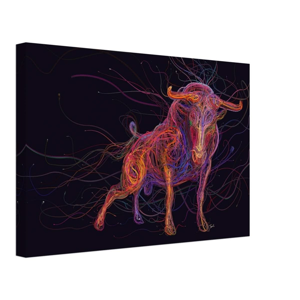 Da Vinci Wall art Print | Eclectic Expressions | Bull | Taurus Astrological Sign - Canvas - 30x45 cm / 12x18″ - Slim