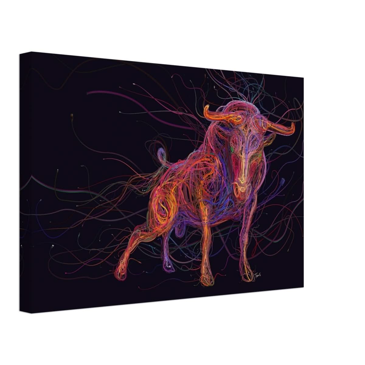 Da Vinci Wall art Print | Eclectic Expressions | Bull | Taurus Astrological Sign - Canvas - 30x45 cm / 12x18″ - Slim