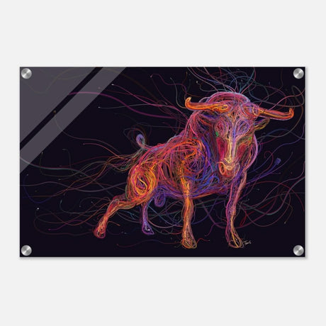 Da Vinci Wall art Print | Eclectic Expressions | Bull | Taurus Astrological Sign - Acrylic Print - 40x60 cm / 16x24″ -