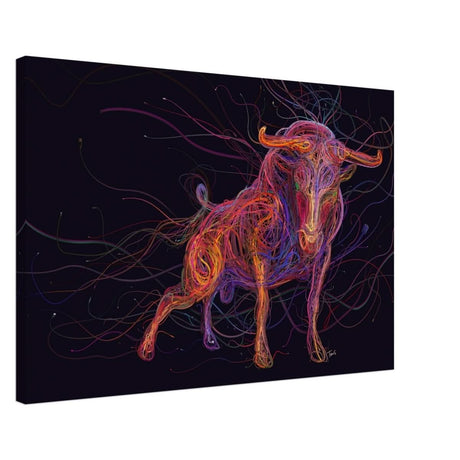 Da Vinci Wall art Print | Eclectic Expressions | Bull | Taurus Astrological Sign - Canvas - 60x90 cm / 24x36″ - Thick