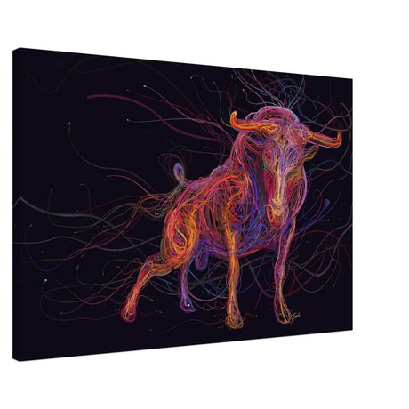 Da Vinci Wall art Print | Eclectic Expressions | Bull | Taurus Astrological Sign - Canvas - 60x90 cm / 24x36″ - Slim
