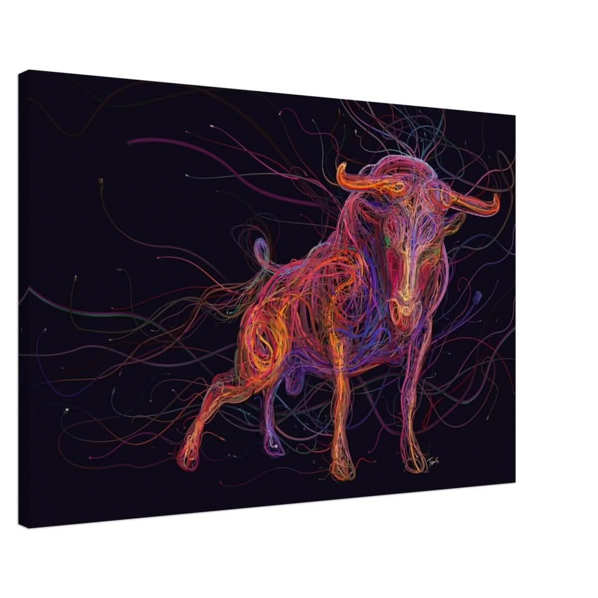 Da Vinci Wall art Print | Eclectic Expressions | Bull | Taurus Astrological Sign - Canvas - 60x90 cm / 24x36″ - Slim