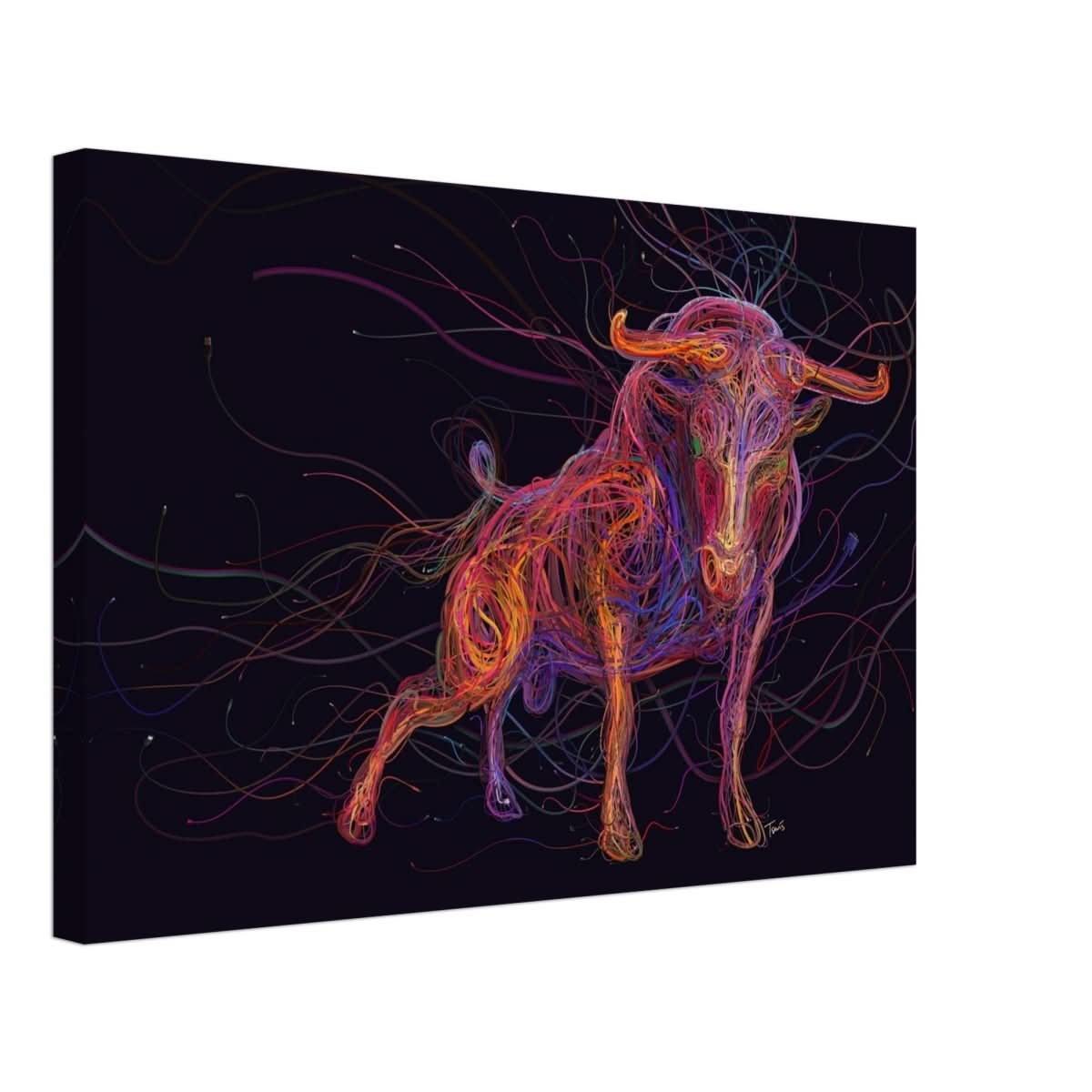 Da Vinci Wall art Print | Eclectic Expressions | Bull | Taurus Astrological Sign - Canvas - 40x60 cm / 16x24″ - Thick