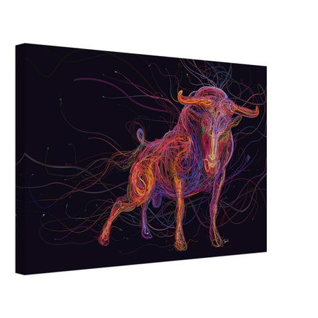 Da Vinci Wall art Print | Eclectic Expressions | Bull | Taurus Astrological Sign - Canvas - 40x60 cm / 16x24″ - Thick